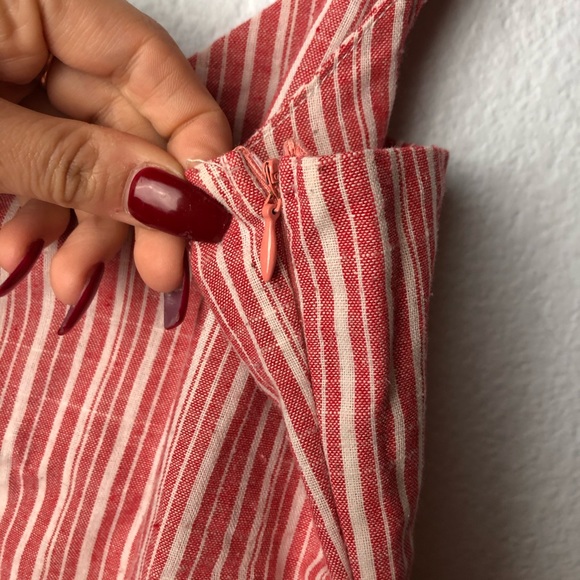 Heartloom Thelma Striped Flare Tank Top Red White - Picture 6 of 8